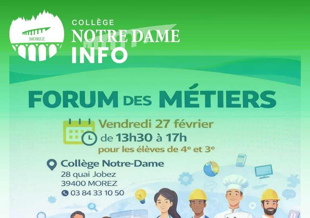 forum des métiers morez - notre dame