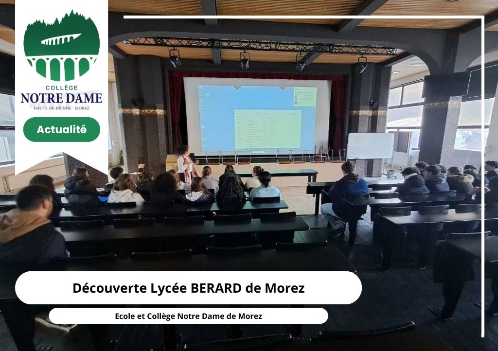 Découverte Lycée Berard Morez