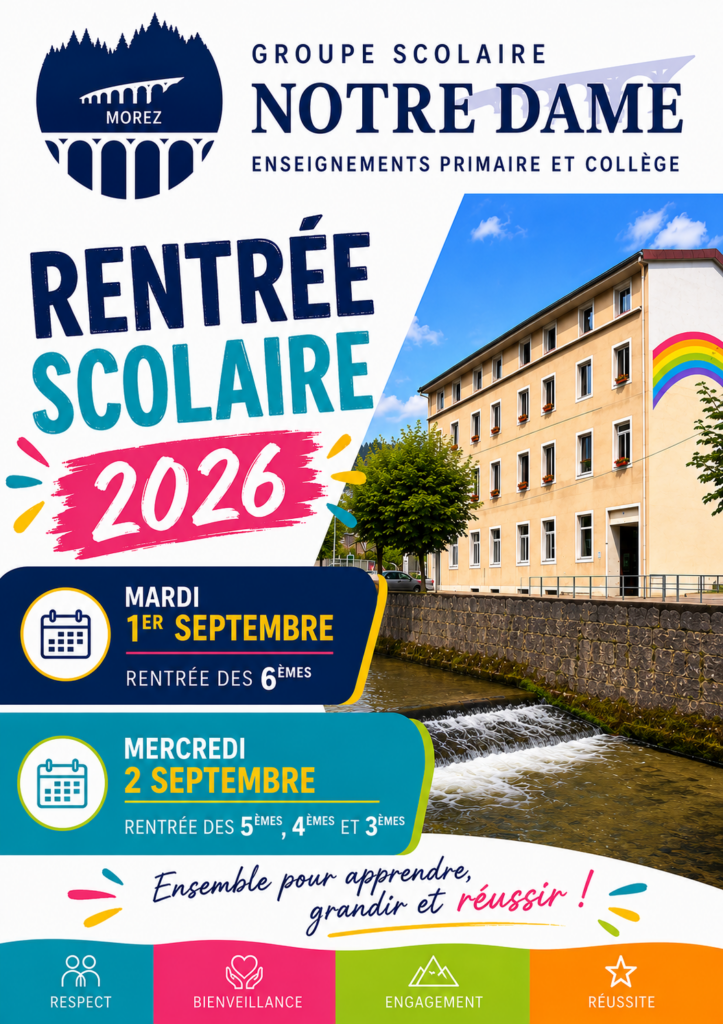 RENTREE SCOLAIRE 2026/2027