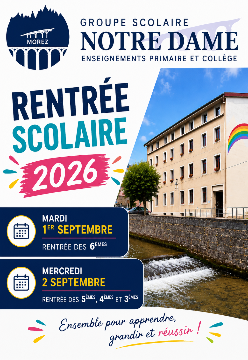 Rentrée solaire collège Notre-Dame de Morez