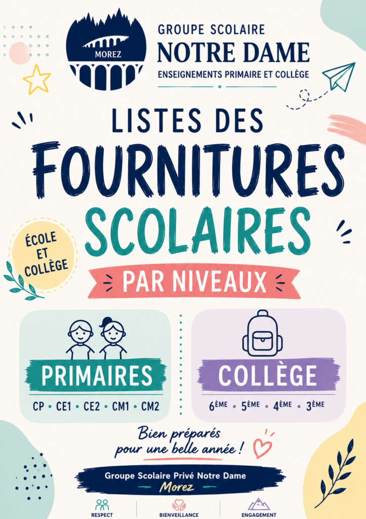 Fournitures scolaires 2026/2027