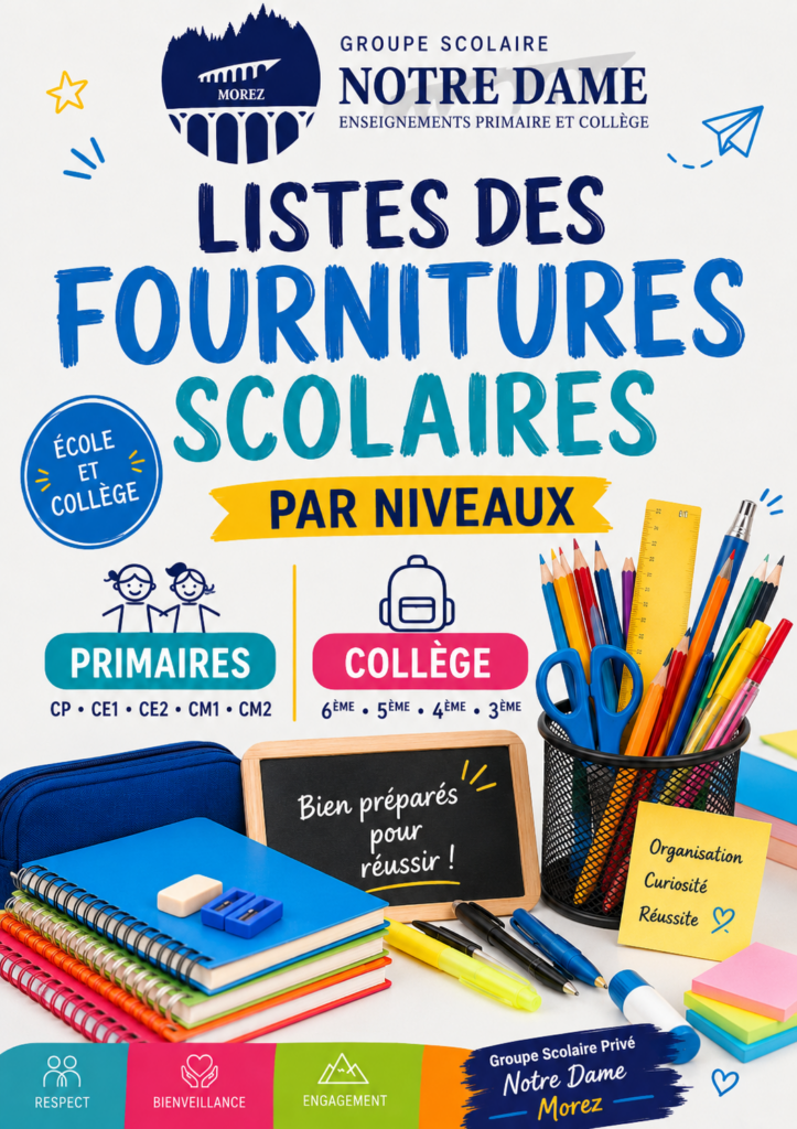 liste des fournitures scolaires