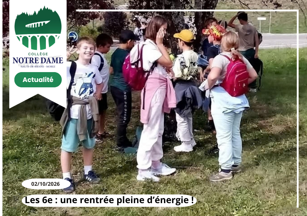 Les 6e : une rentrée pleine d’énergie ! Une matinée pour se rencontrer